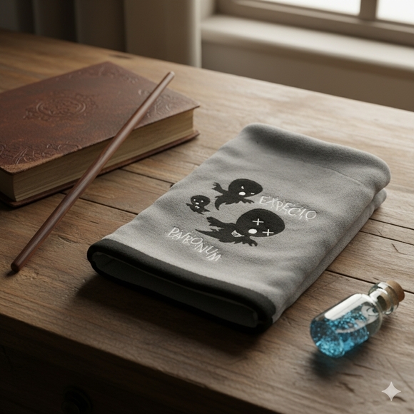 Disney Harry Potter Halloween Set of 2 Grey Hand Towels EXPECTO PATRONUM…